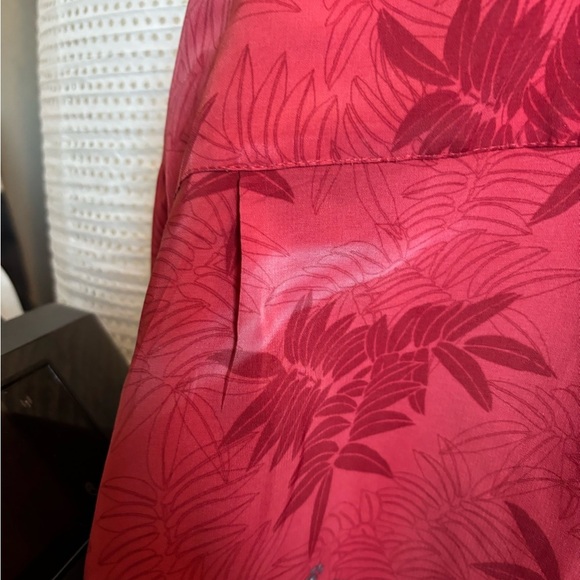 Island Tropics Men’s Dress Shirt Short Sleeve NWOT Red Floral Button Down XL - Picture 9 of 15